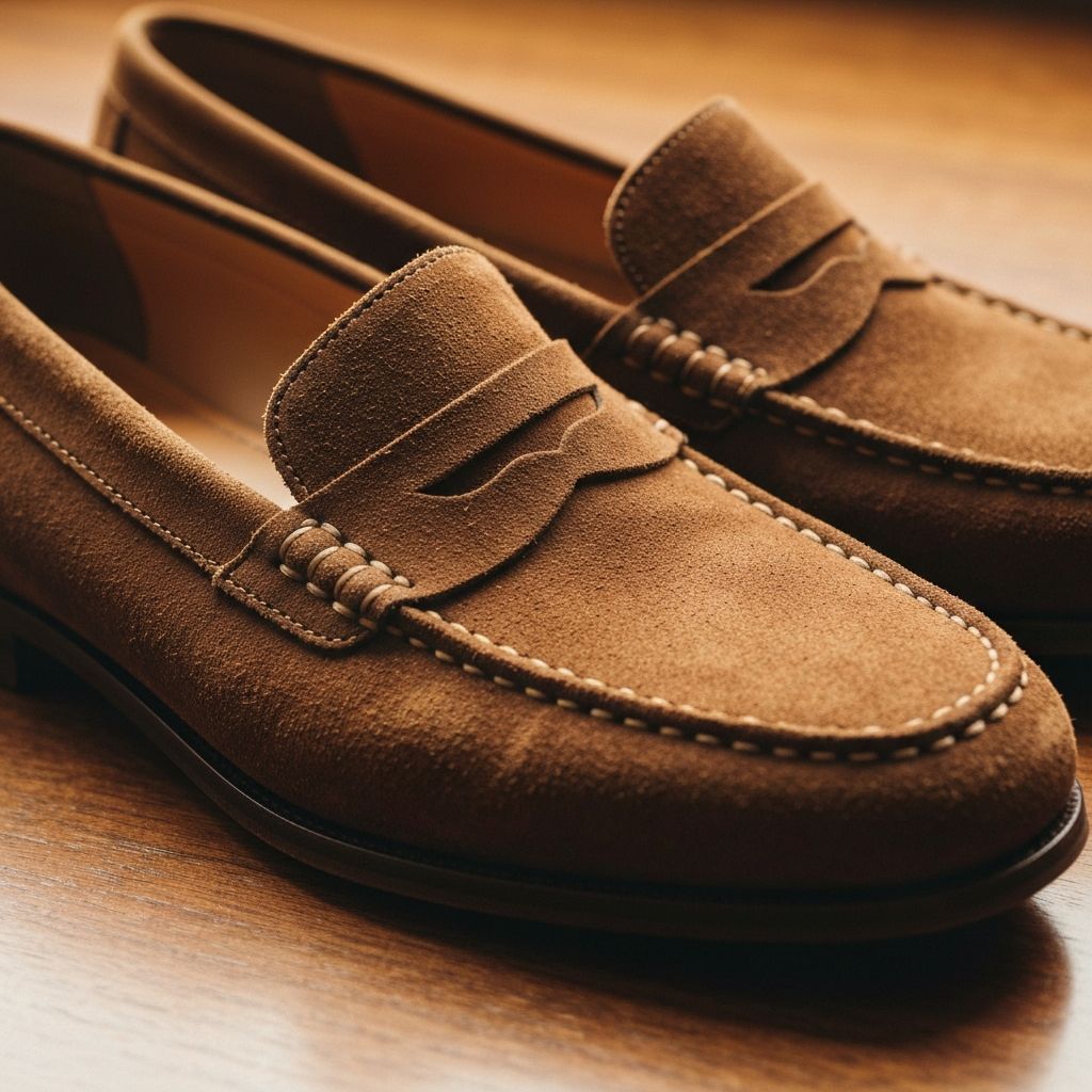 Suede Penny Loafers